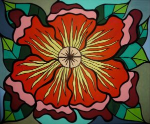 TrainorArt - Wild & Crazy Hibiscus 7 - 2021 - 65 X 54